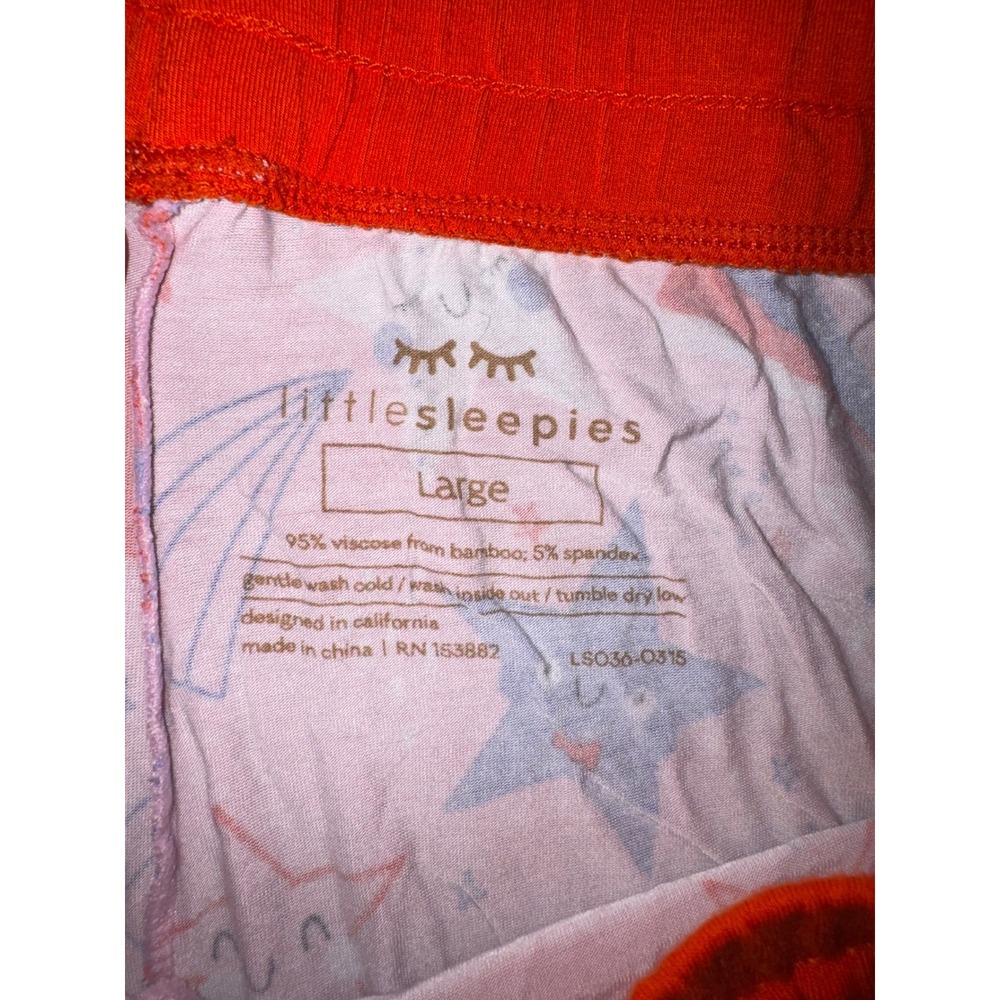 Little Sleepies Women's Pink Patriotic Pajama Sleep Shorts, Large - Picture 3 of 3